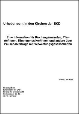 Cover Urheberrecht in der EKD Cover Urheberrecht in der EKD