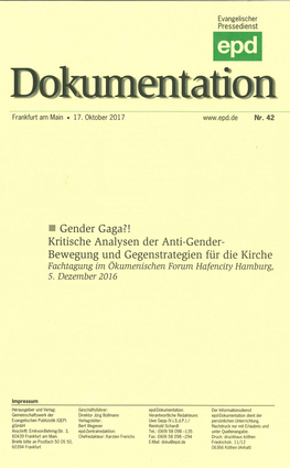 epd-Dokumentation Cover Bild epd-Dokumentation Cover Bild