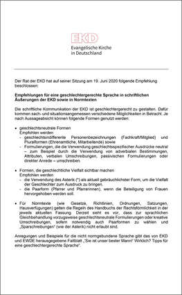 Ratsbeschluss zu geschlechtergerechter Sprache Ratsbeschluss zu geschlechtergerechter Sprache