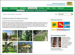 Screenshot: Bayerischen Akademie für Naturschutz und Landschaftspflege