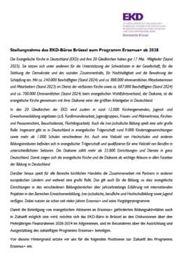 Stellungnahme Erasmus+