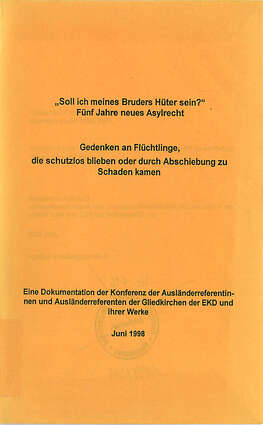 Cover EKD Texte Fünf Jahre neues Asylrecht
