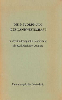 Cover EKD Text Die Neuordnung der Landwirtschaft
