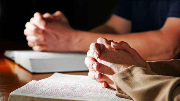 Praying hands.