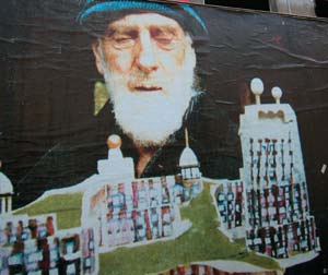 Plakat Hundertwasser in Magdeburg
