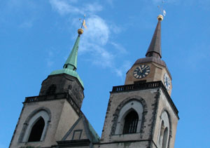 Die Türme der Johanniskirche. 
