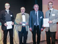 Der Direktor der EFA A. Lindemann (2. v.r.) mit den neuen Mitgliedern (v.l.) B. Weidmann, R. Rausch und H. Poetschick