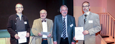 Der Direktor der EFA A. Lindemann (2. v.r.) mit den neuen Mitgliedern (v.l.) B. Weidmann, R. Rausch und H. Poetschick